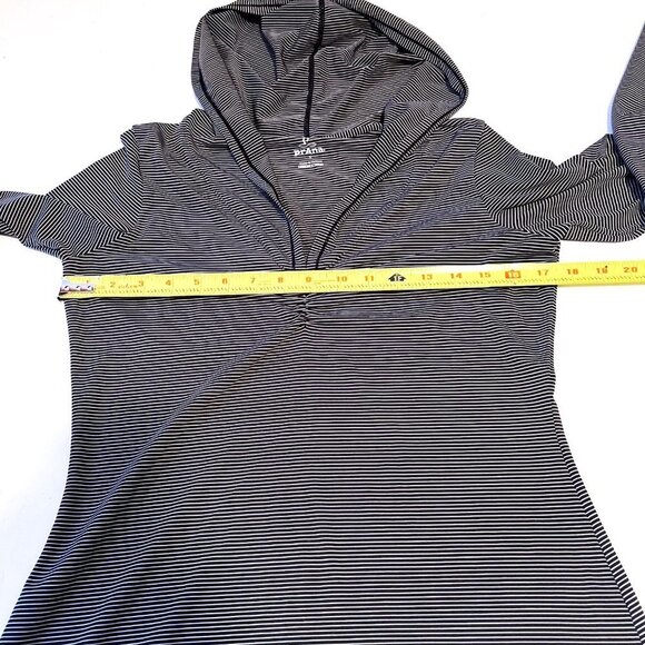 Prana Perry Striped Pullover Hoodie Black and white Size Small - Picture 7 of 9